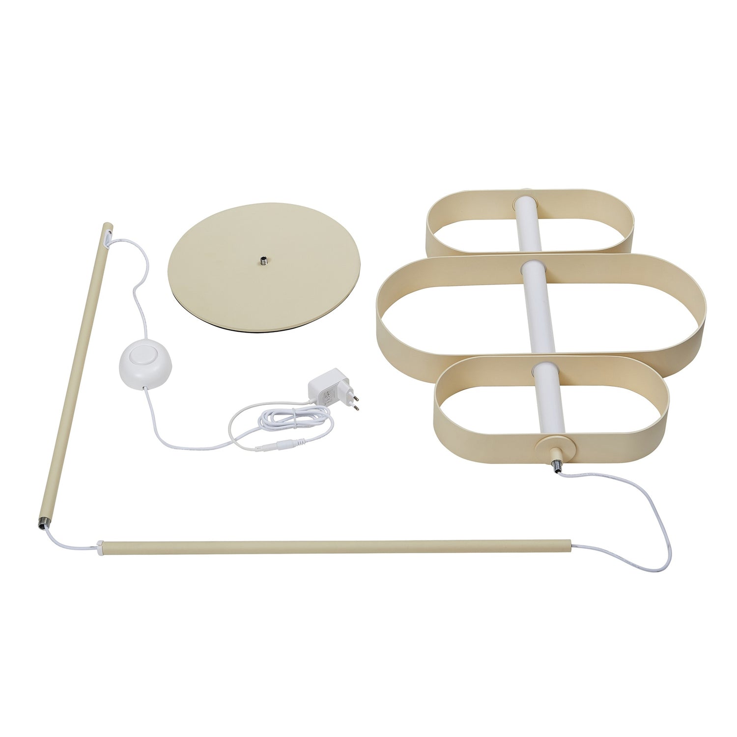 B-Ware Lucande Stehleuchte Stehlampe Led Audrina Beige Metall Dimmbar Wohnzimmer Licht - 4251911776997