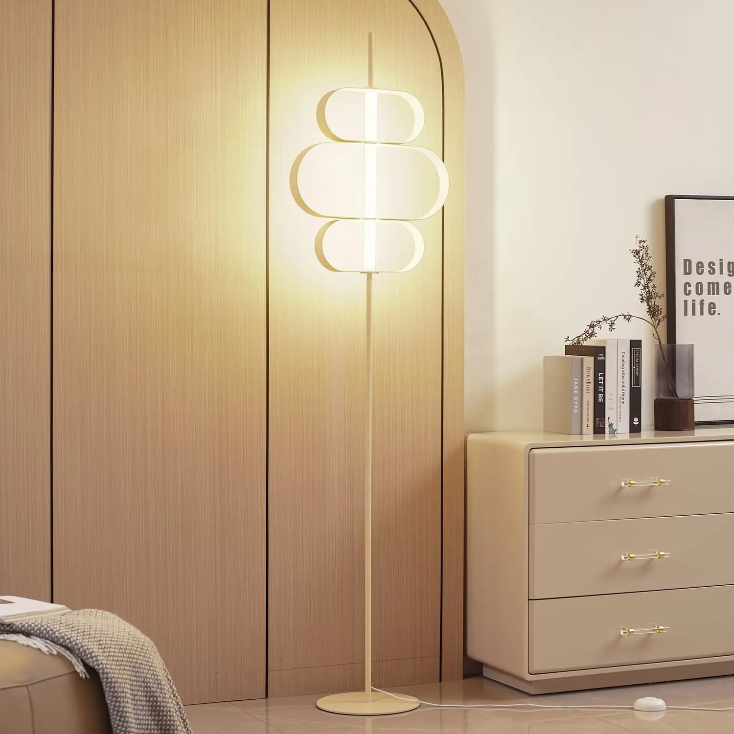 B-Ware Lucande Stehleuchte Stehlampe Led Audrina Beige Metall Dimmbar Wohnzimmer Licht - 4251911776997