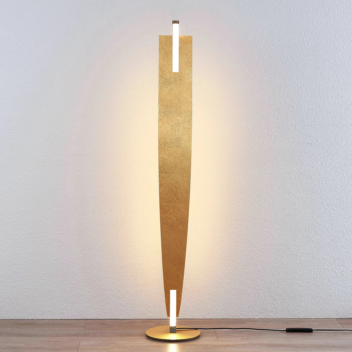 Lucande Stehleuchte Standlampe LED gold Marija Metall Kunststoff dimmbar - 12753289658028