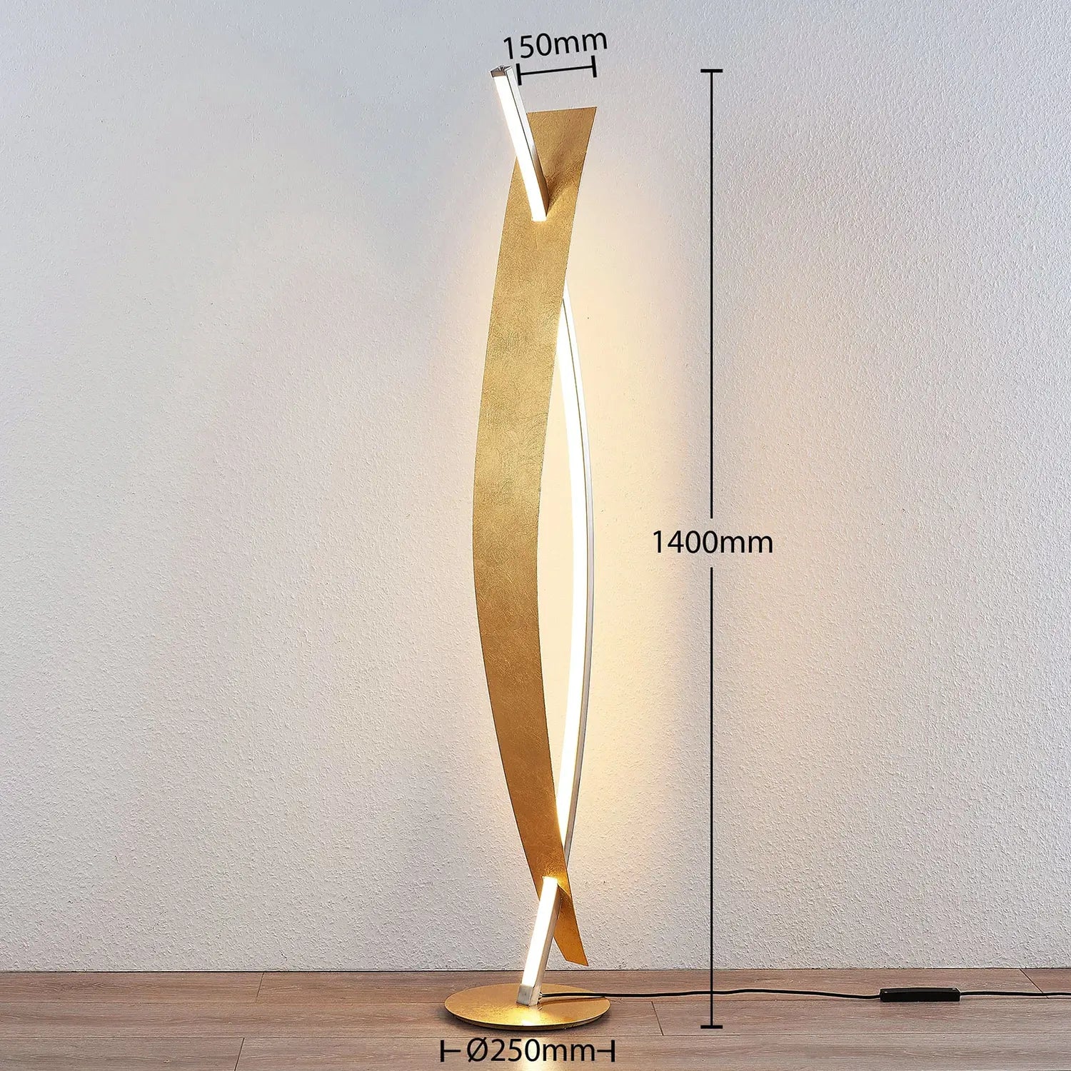 B-Ware Lucande Stehleuchte Standlampe Led Gold Marija Metall Kunststoff Dimmbar - 12753289658028
