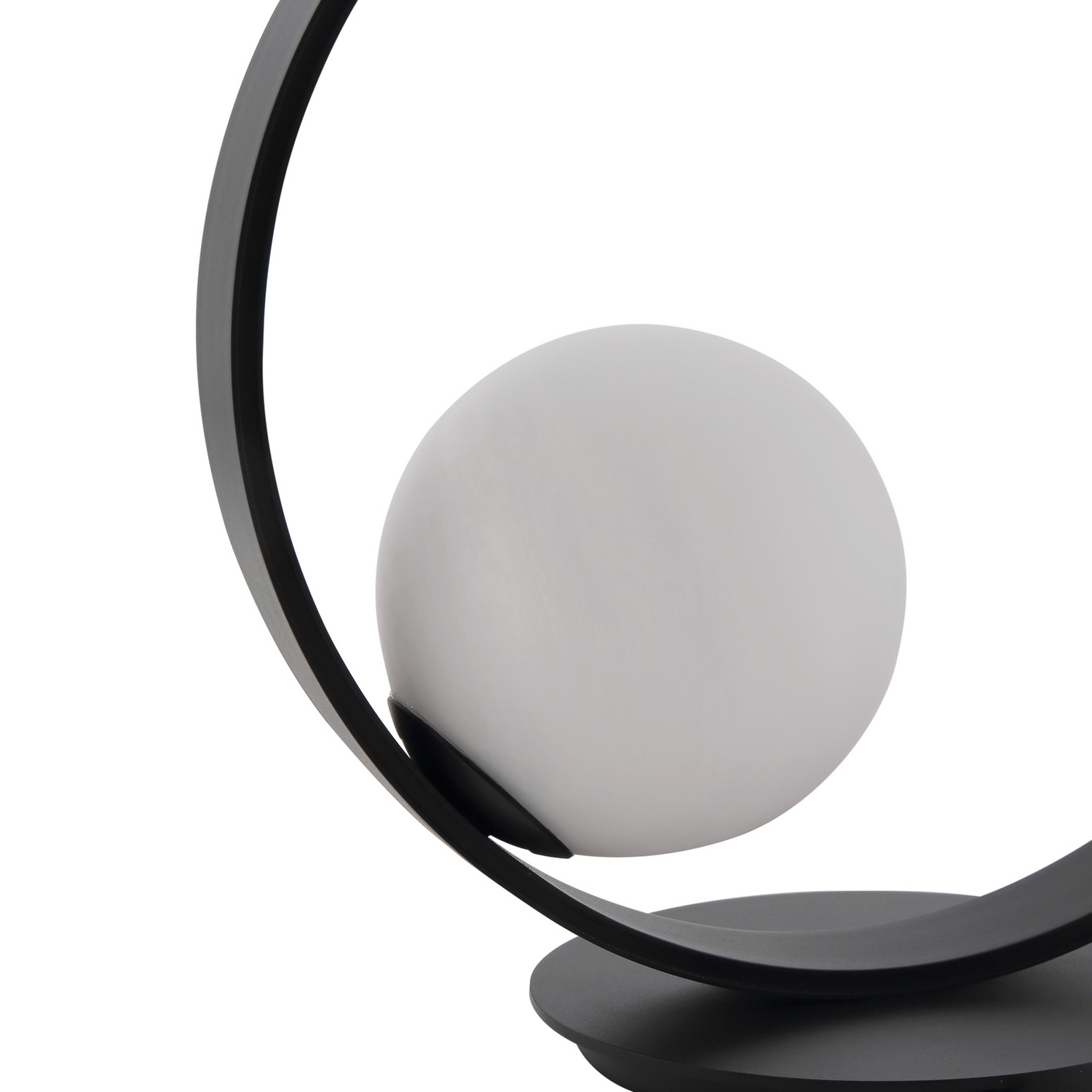 Lucande Led Tischleuchte Leuchte Luneo Schwarz Opal Glas Dimmbar Tischlampe B-Ware