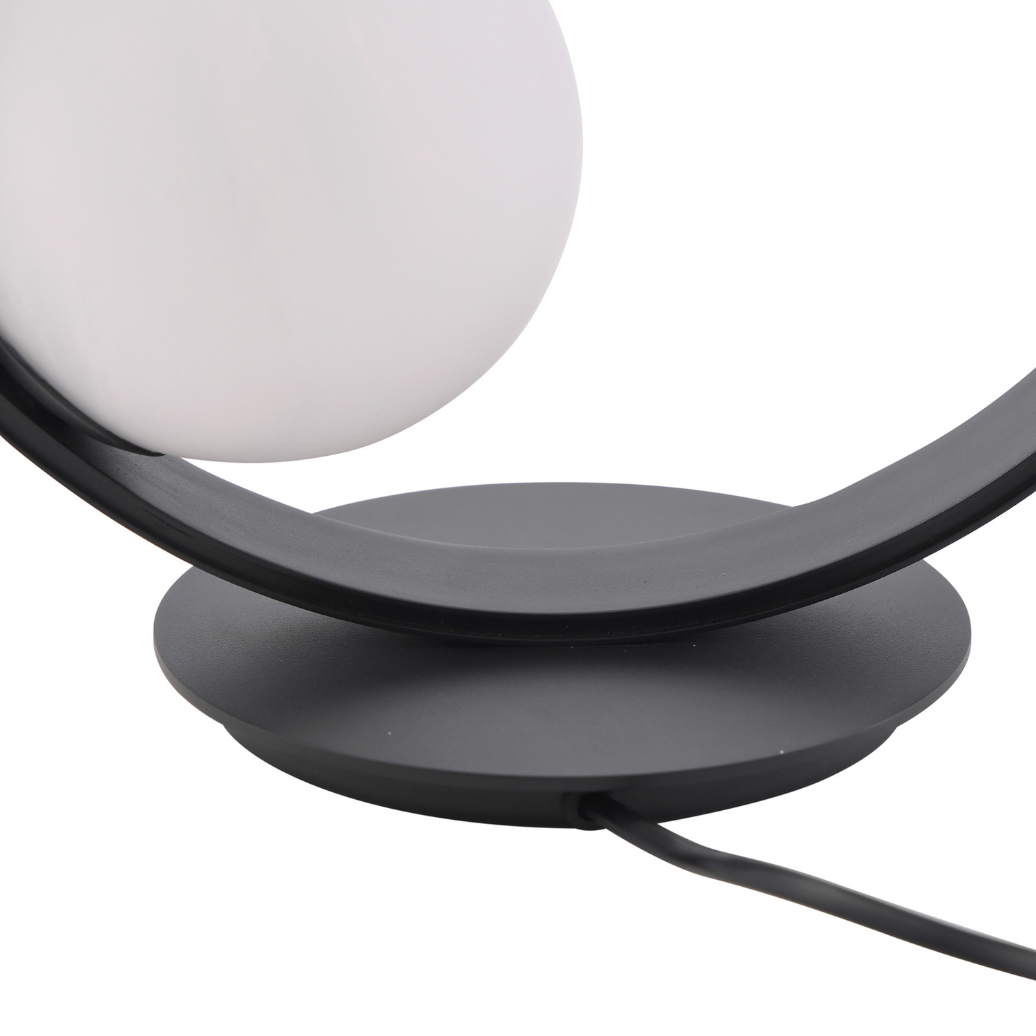 Lucande Led Tischleuchte Leuchte Luneo Schwarz Opal Glas Dimmbar Tischlampe B-Ware