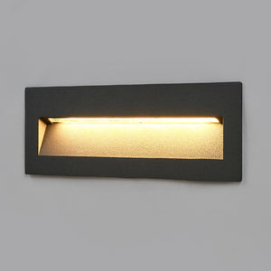 B-Ware Lucande Wandleuchte Wandlampe LED Einbauleuchte dunkelgrau Aluminium Glas