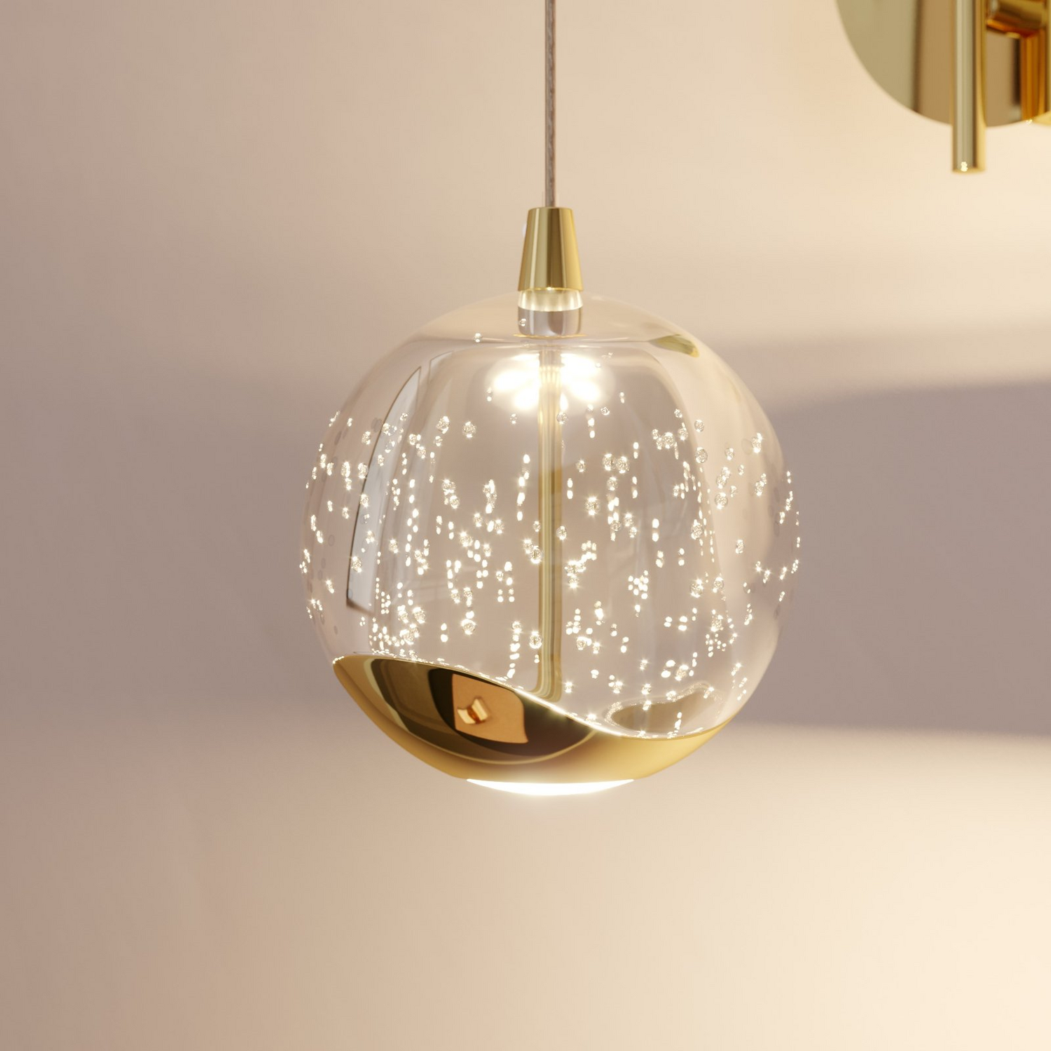 B-Ware Lucande Wandlampe Wandleuchte Led Hayley Glas Goldfarben Klar Siehe Text/Foto - 4251096562415