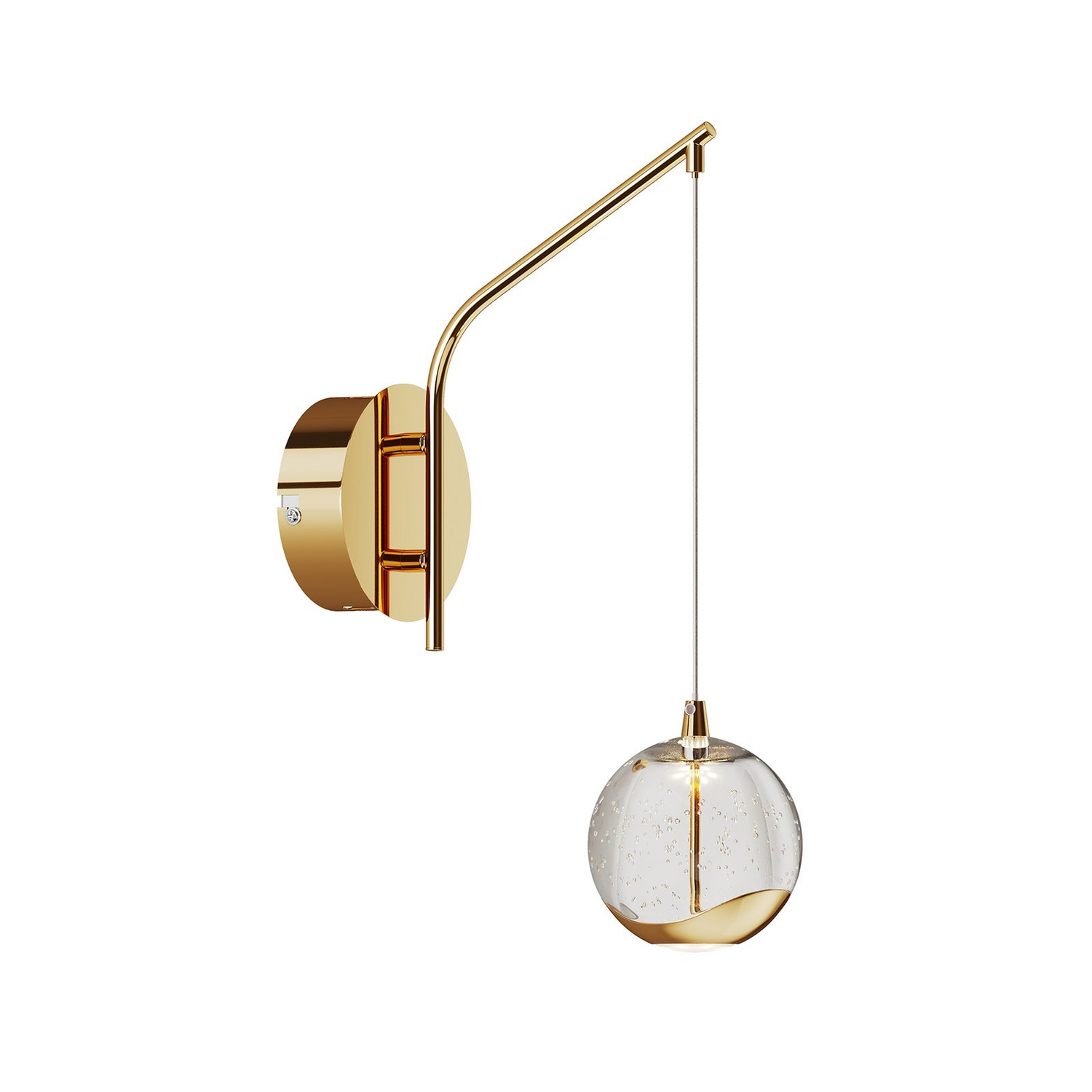 B-Ware Lucande Wandlampe Wandleuchte Led Hayley Glas Goldfarben Klar Siehe Text/Foto - 4251096562415