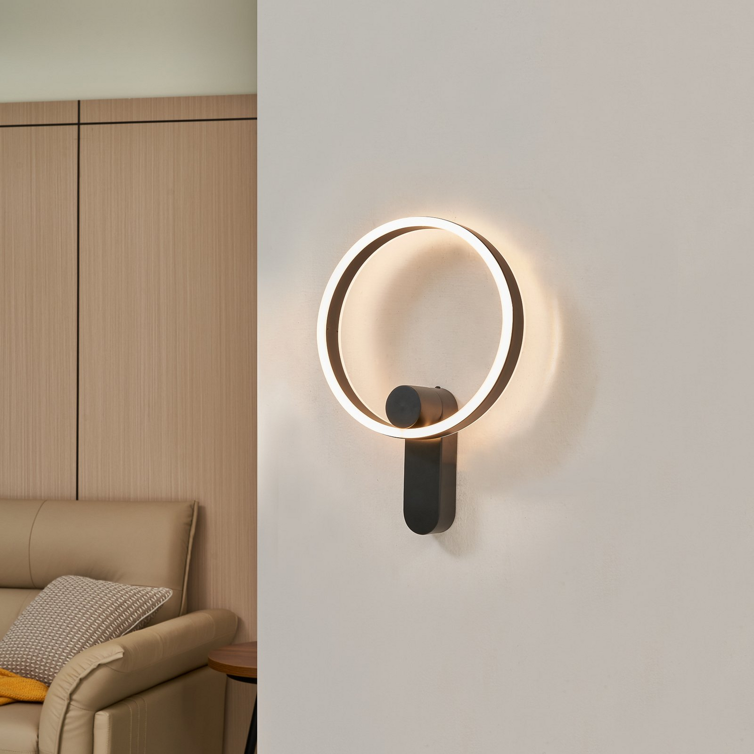 B-Ware Lucande Yekta Led Wandlampe Wandleuchte Wandlicht Leuchte Led Direkt 18 W Schwarz - 4251911761900