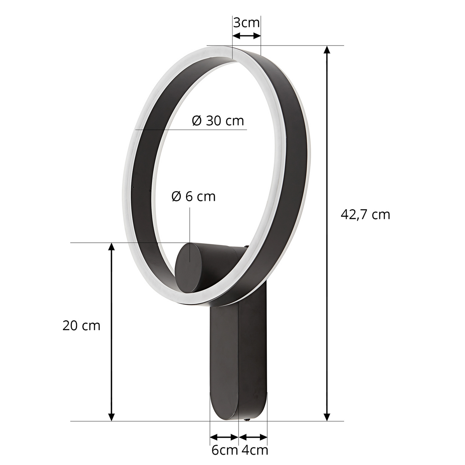 B-Ware Lucande Yekta Led Wandlampe Wandleuchte Wandlicht Leuchte Led Direkt 18 W Schwarz - 4251911761900