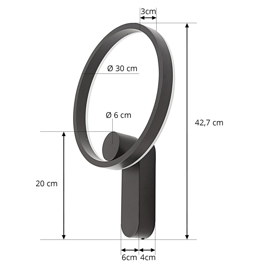 Lucande Led Lampe Yekta Wandlicht Schwarz Dimmbar Warmweiß Indirekt Leuchte B-Ware