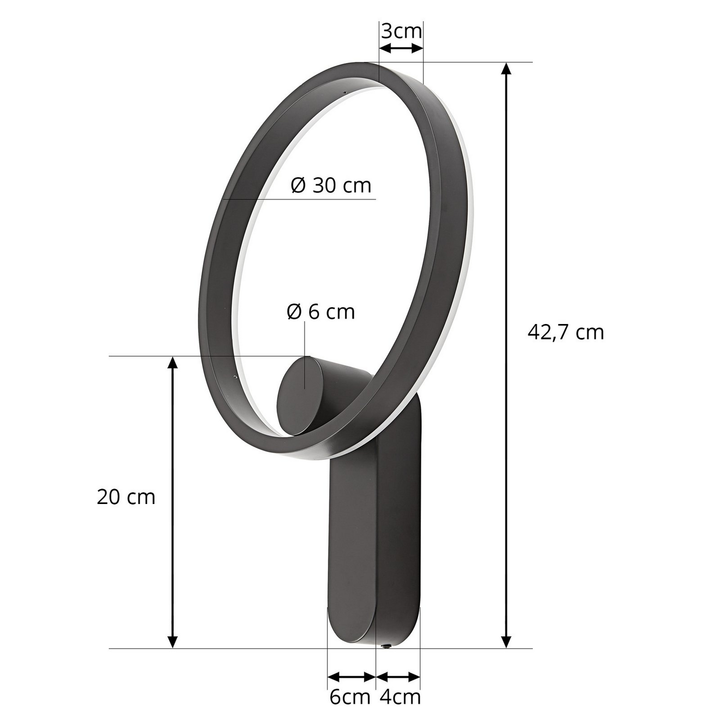 Lucande Led Lampe Yekta Wandlicht Schwarz Dimmbar Warmweiß Indirekt Leuchte B-Ware