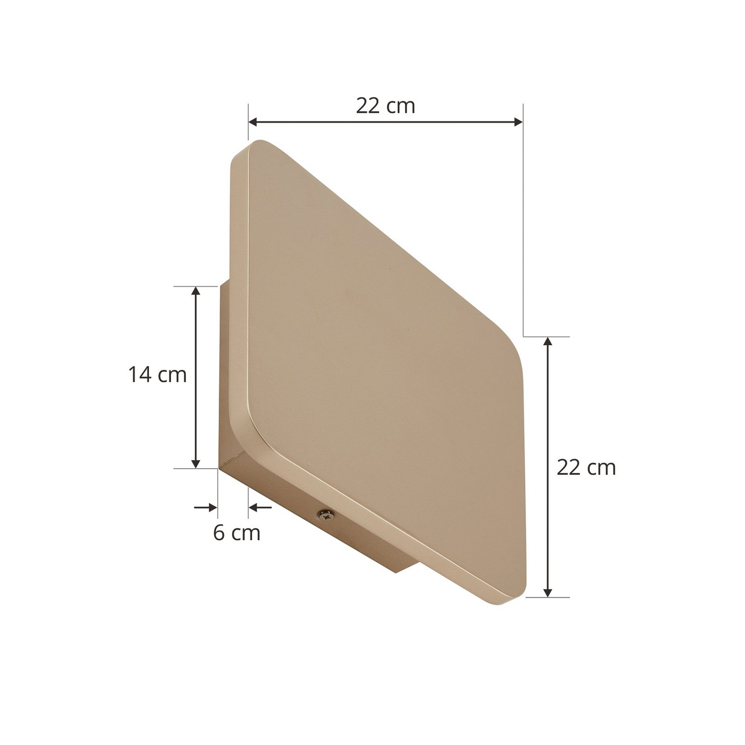 B-Ware Lucande Wandleuchte Wandlampe Led Elrik Gold Beleuchtung Metall Goldfarben 22 Cm - 4251911778977