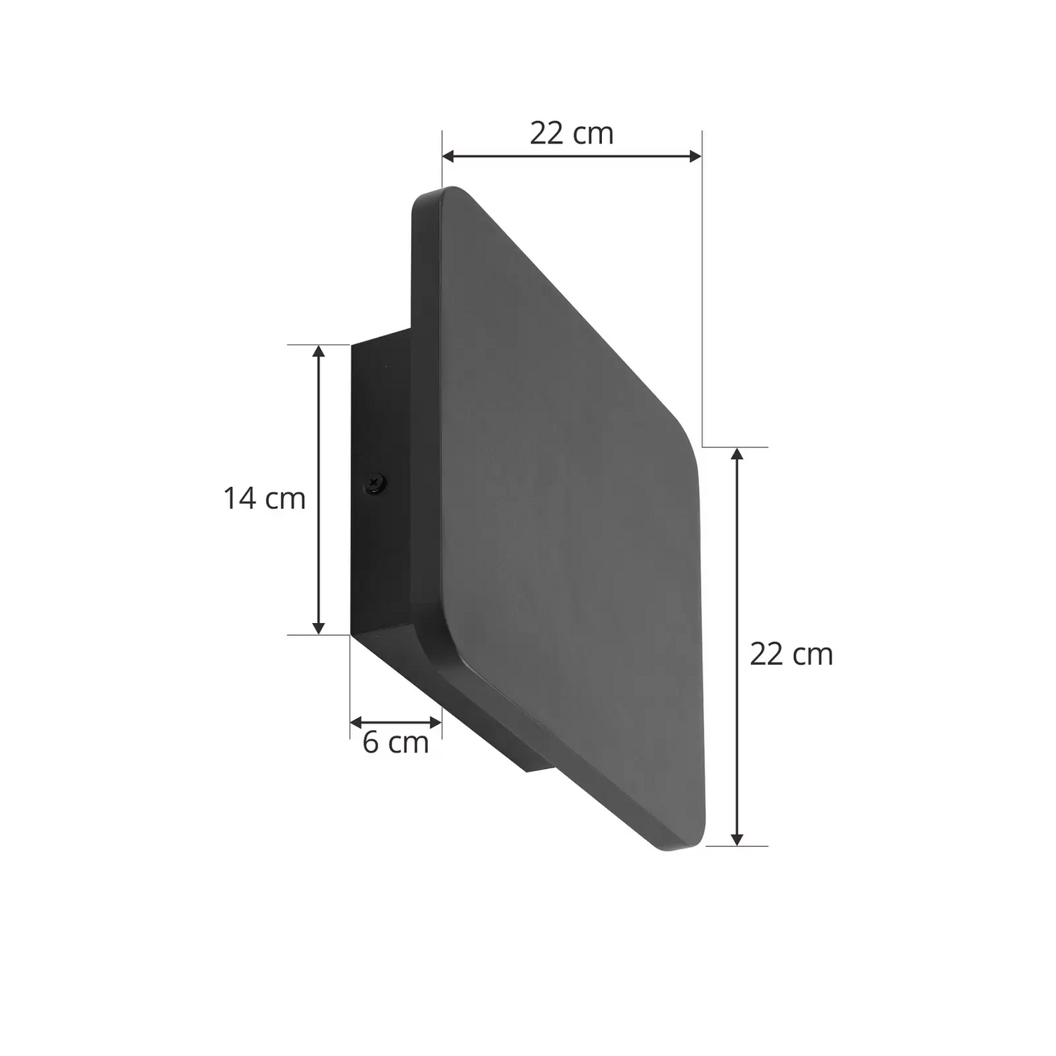 B-Ware Lucande Led Wandleuchte Elrik Schwarz 22 Cm Hoch Metall Wandlampe Lampe Leuchte - 4251911778991