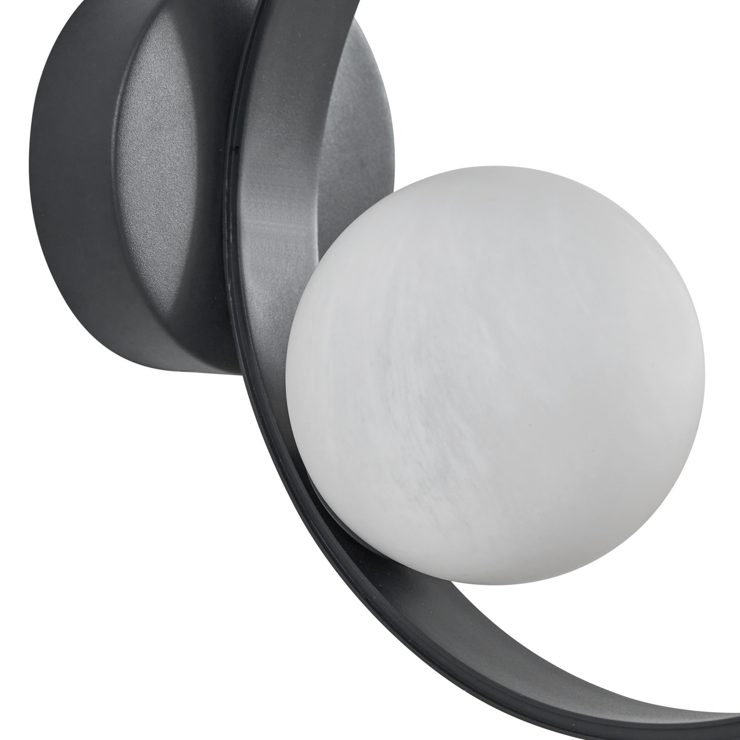 B-Ware Lucande Led Wandleuchte Luneo Wandlampe Leuchte Schwarz/Opal Lampe Glas 30 Cm  - 4251911778946