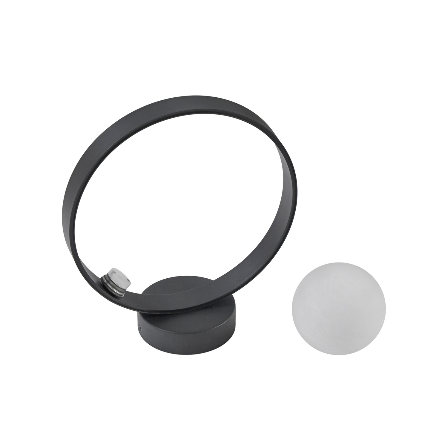 B-Ware Lucande Led Wandleuchte Luneo Wandlampe Leuchte Schwarz/Opal Lampe Glas 30 Cm  - 4251911778946