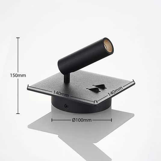 B-Ware Lucande Magya Led Wandleuchte Wandlampe Wandlicht Leuchte Lampe Licht Schwarz    - 4251096570441