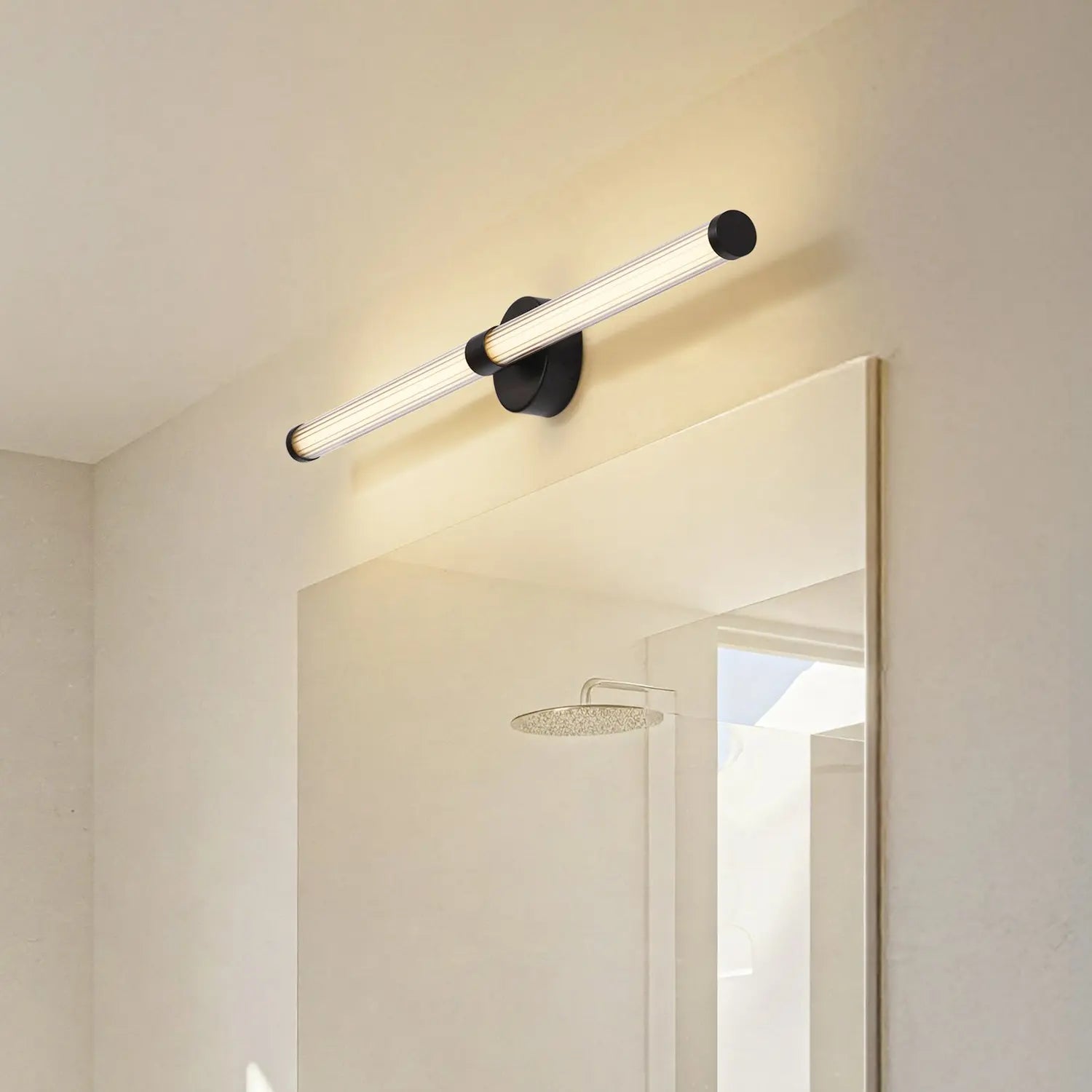 B-Ware Lucande Wandleuchte Wandlampe Led Melisa Schwarz Glas Badezimmer 90 Cm Ip44 Cct - 4255830902864