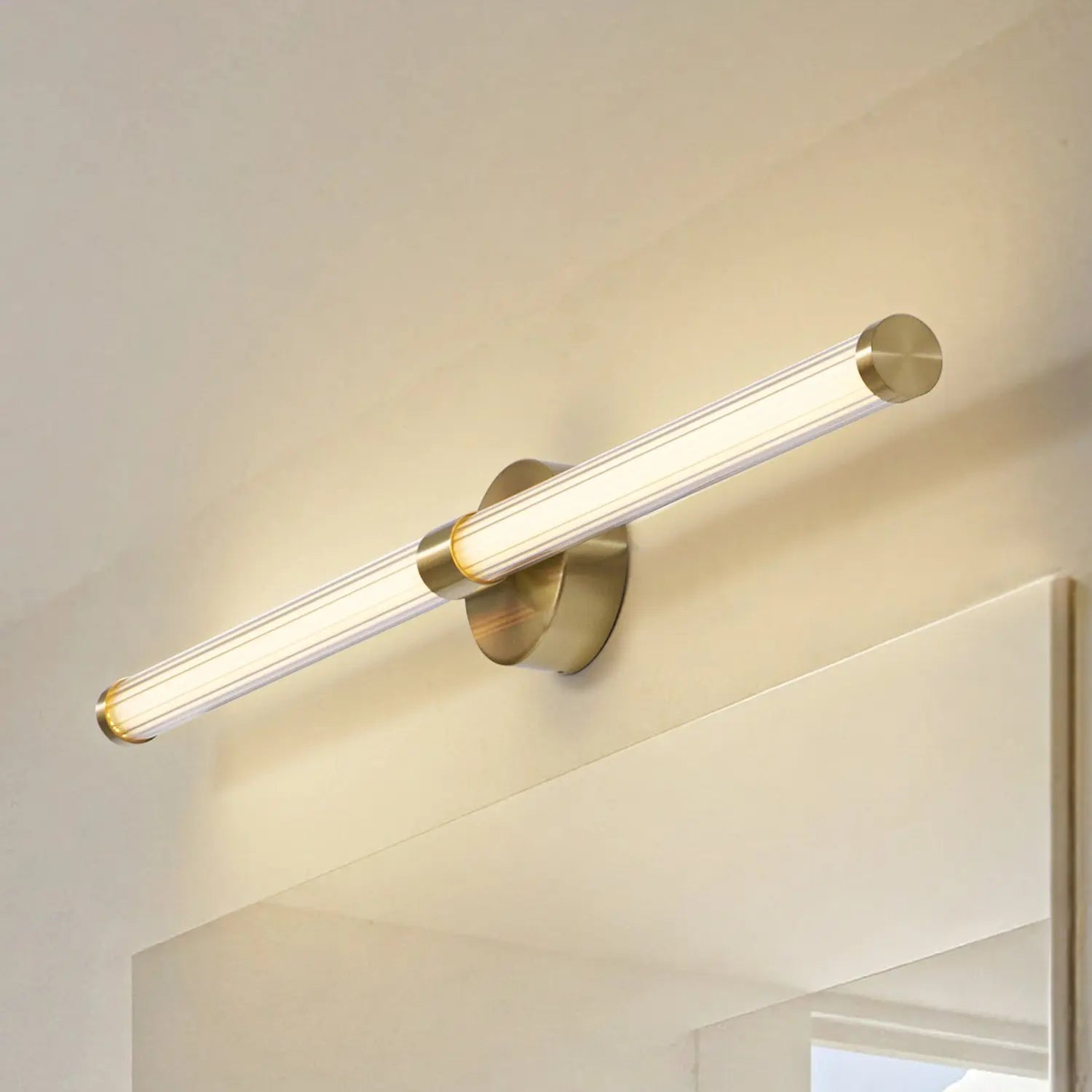 B-Ware Lucande Wandleuchte Wandlampe Led Gold Glas Melisa Ip44419 - 4255830902871