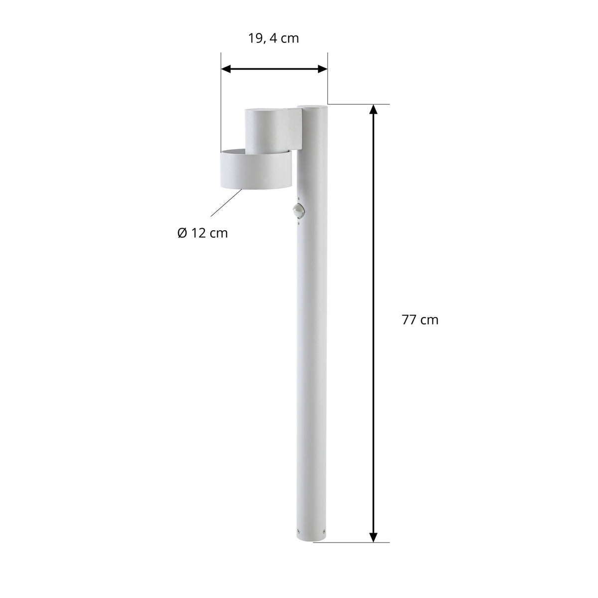 Lucande Wegeleuchte Wegelampe LED Sensor Elune Hellgrau Außenleuchte IP44 - 4255830912979