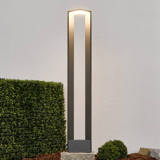 Lucande Topmoderne Led Wegelampe Außenlampe Lampe Leuchte Ip54 Jeny Dunkelgrau B-Ware - 4251096511758