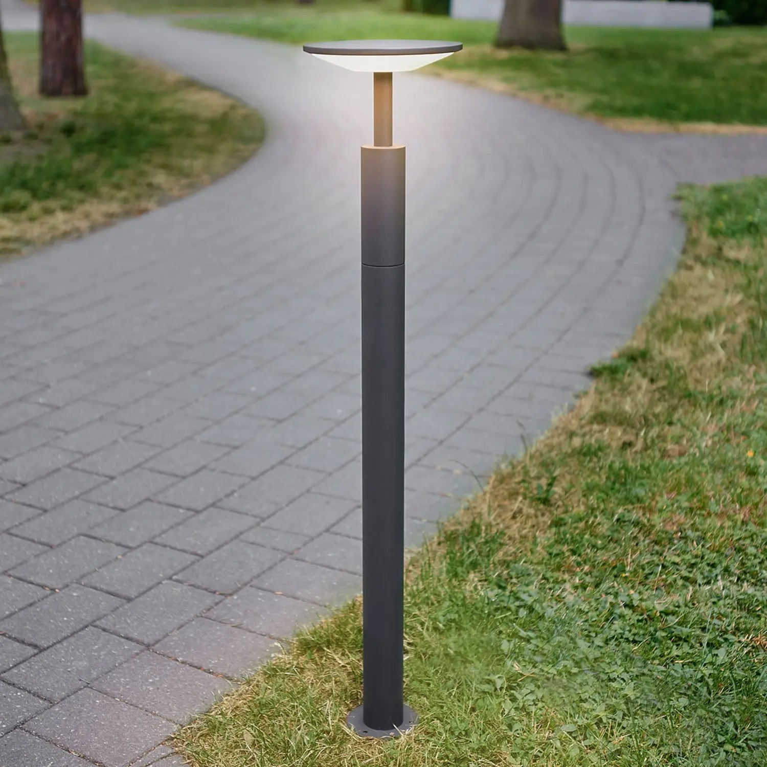 B-Ware Wegeleuchte Wegelampe Led Lucande Fenia Aluminium Schwarz 100cm Ip65 Siehe Text - 4251096547986