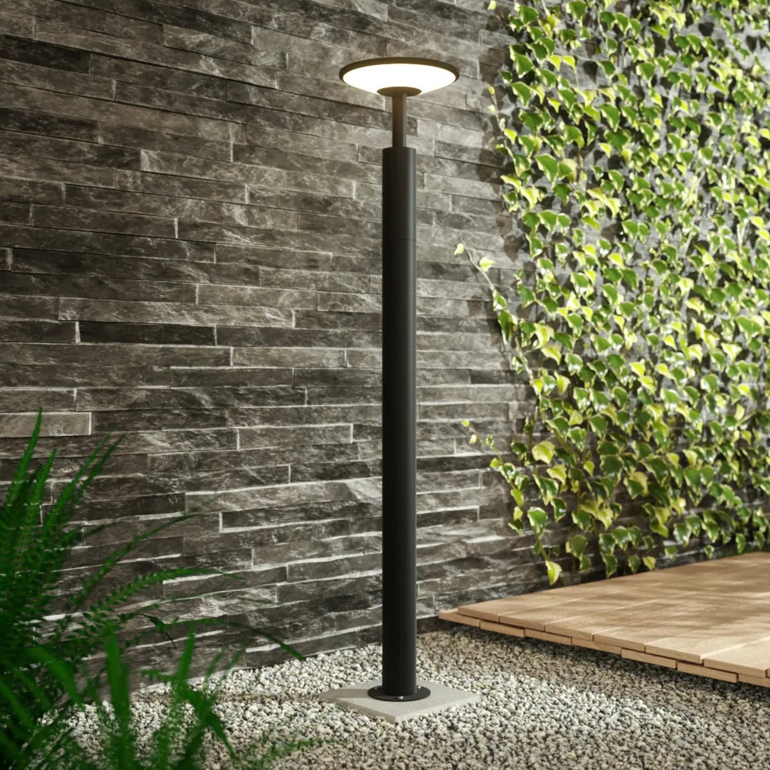 B-Ware Wegeleuchte Wegelampe Led Lucande Fenia Aluminium Schwarz 100cm Ip65 Siehe Text - 4251096547986