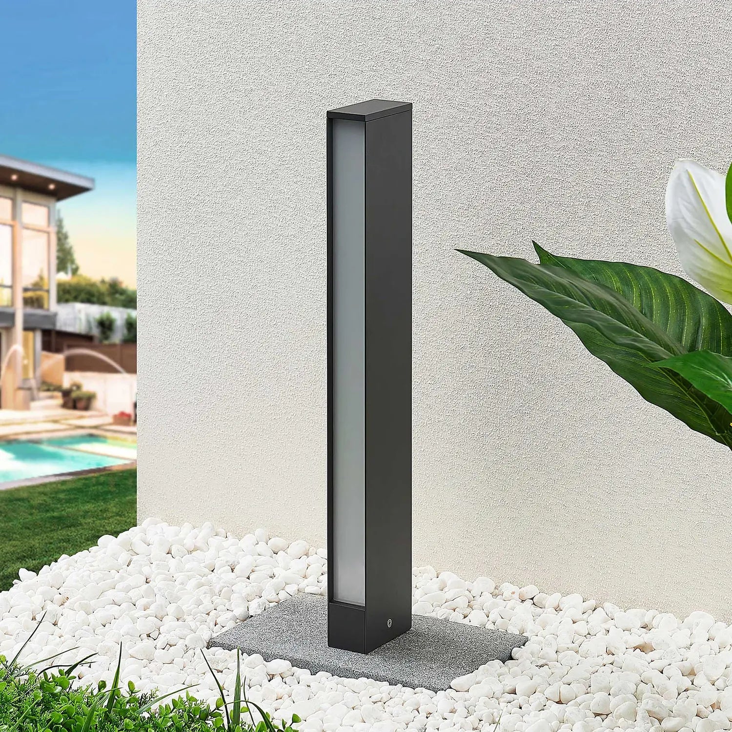 B-Ware Lucande Led Wegeleuchte Lirka Wegelampe Gartenleuchte Lampe 1 Flammig Dunkelgrau - 4251096555790