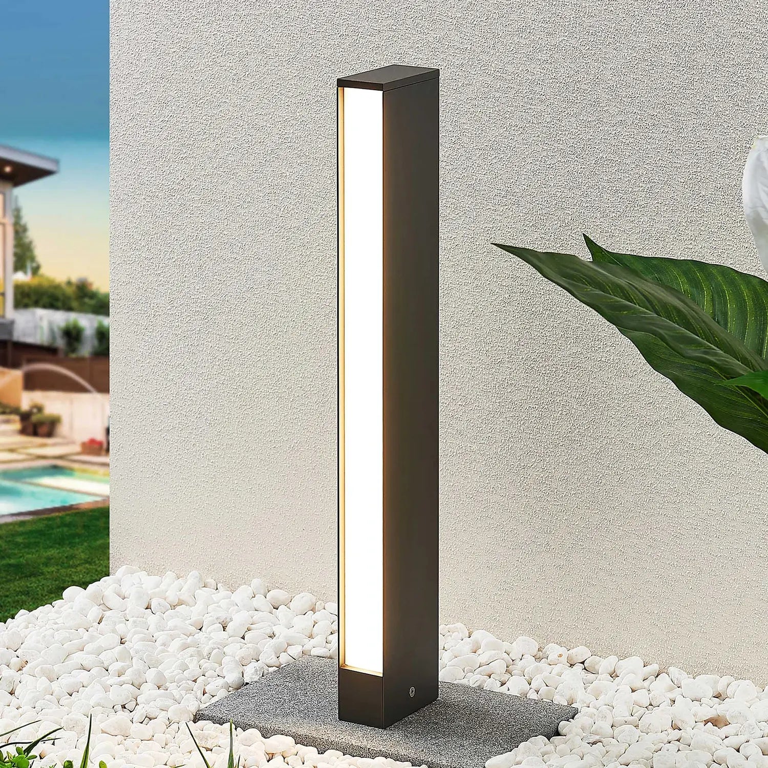 B-Ware Lucande Led Wegeleuchte Lirka Wegelampe Gartenleuchte Lampe 1 Flammig Dunkelgrau - 4251096555790