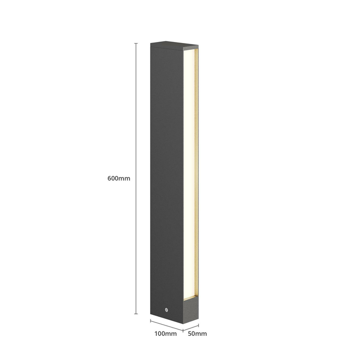 Lucande Led Wegeleuchte Lirka Wegelampe Gartenlampe Lampe Dunkelgrau 2 Flammig B-Ware - 9969105