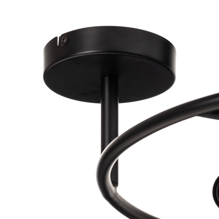 Lucande Linnard Deckenleuchte Lampe Led Schwarz E27 3 Flammig Stahl Dimmbar B-Ware - 4251911756593