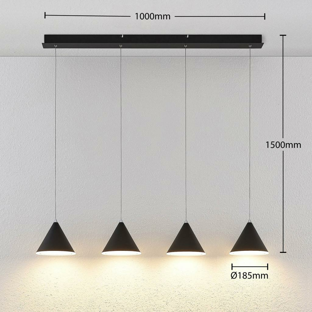 B-Ware Lucande Livan Led Hängeleuchte Hängeleuchte Lampe Leuchte Deckenlampe Schwarz 4  - 4251096573176