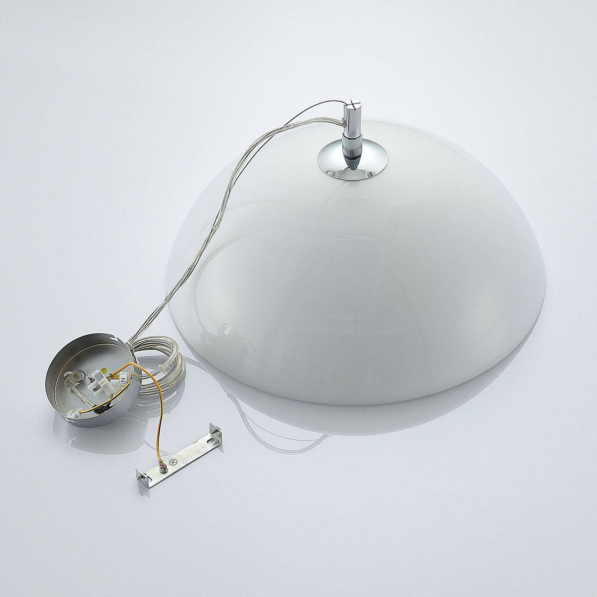 Lucande Lourenco Opalglas-Pendelleuchte Deckenlampe Hängelampe E27 opalweiß - 4251096566406