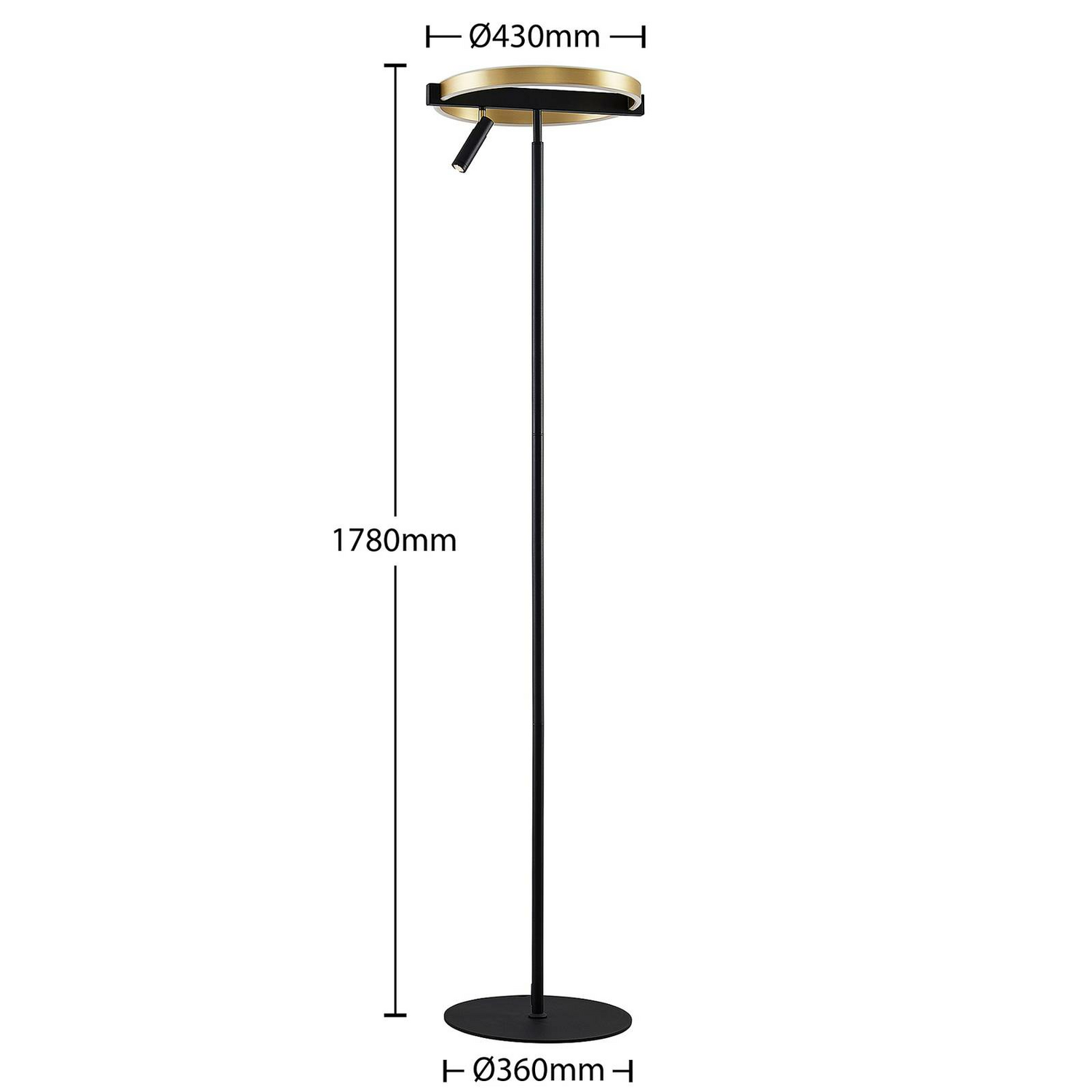 B-Ware Lucande Matwei Led Stehlampe Stehleuchte Wohnzimmerlampe Lampe 23 Watt Messing - 4251096580327