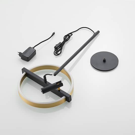 Lucande Matwei LED-Tischlampe Tischlampe Schreibtischlampe Lampe LED 14W messing - 4251096580334
