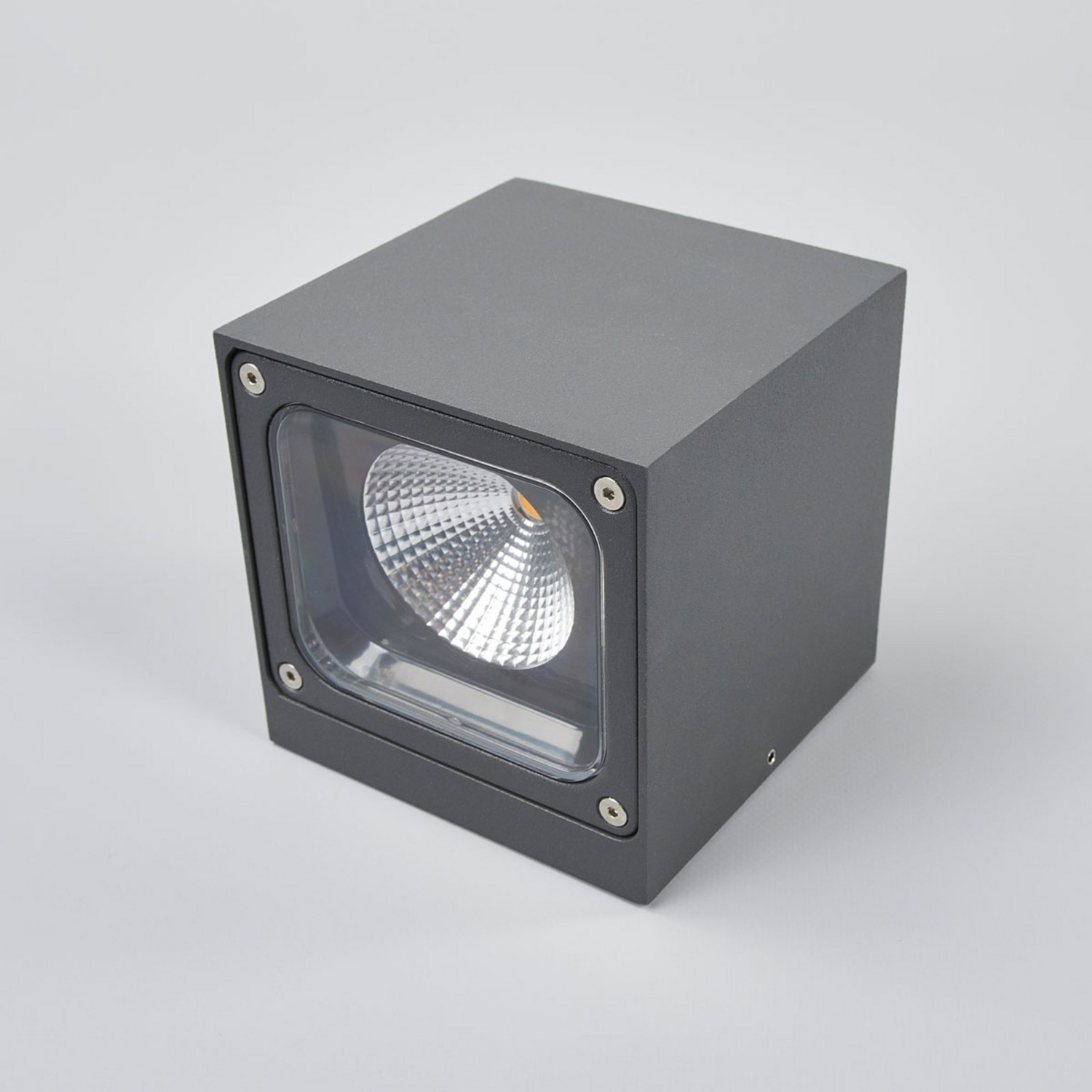 B-Ware Lucande Außenleuchte Wandlampe Led Merjem Dunkelgrau Aluminium Druckguss
