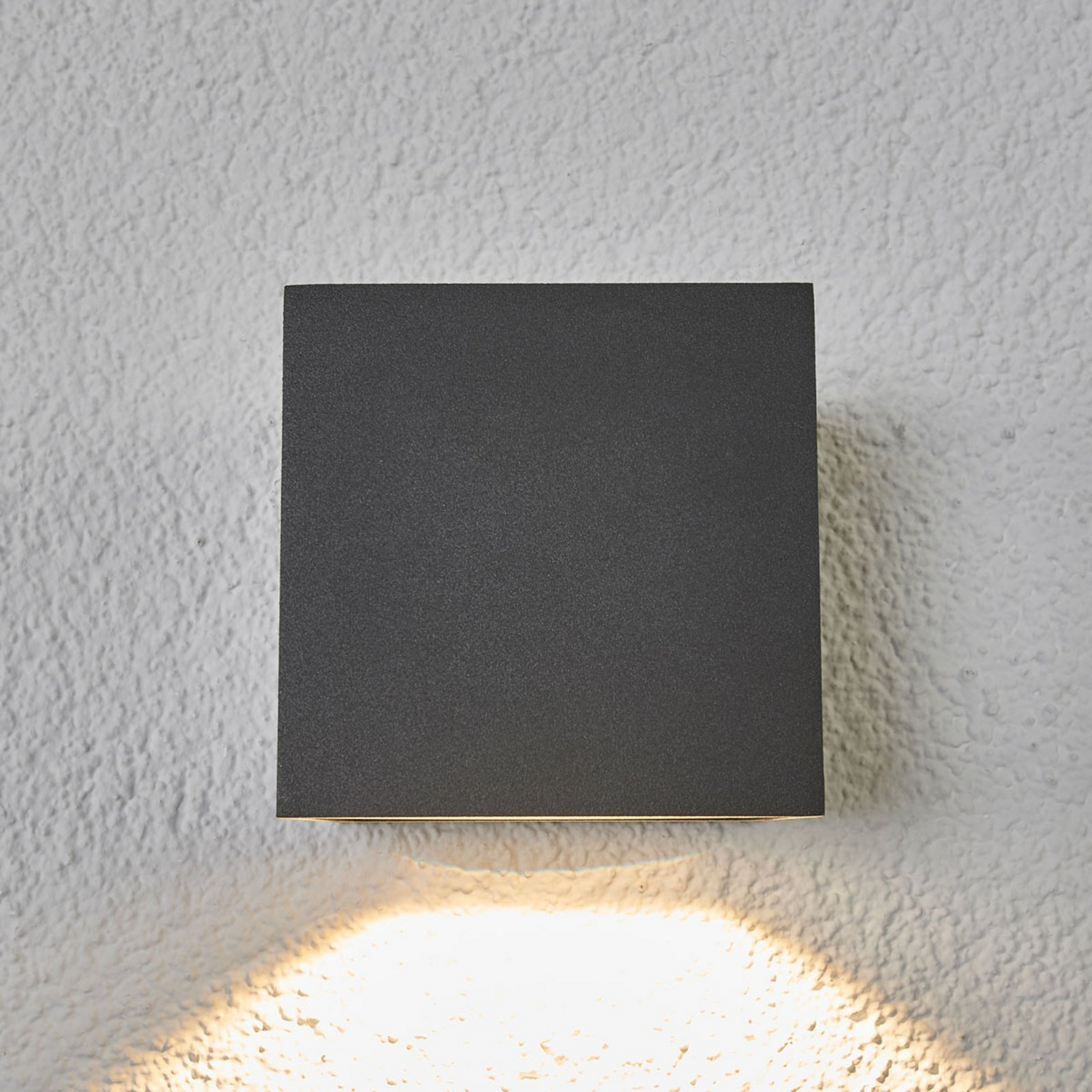 B-Ware Lucande Außenleuchte Wandlampe Led Merjem Dunkelgrau Aluminium Druckguss