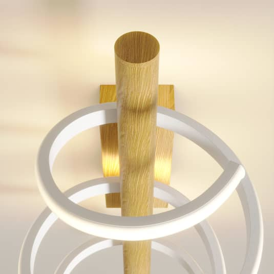 B-Ware Lucande Milora Led Wandleuchte Wandleuchte Designerleuchte Lampe Wand Eiche Weiß - 4251096584851