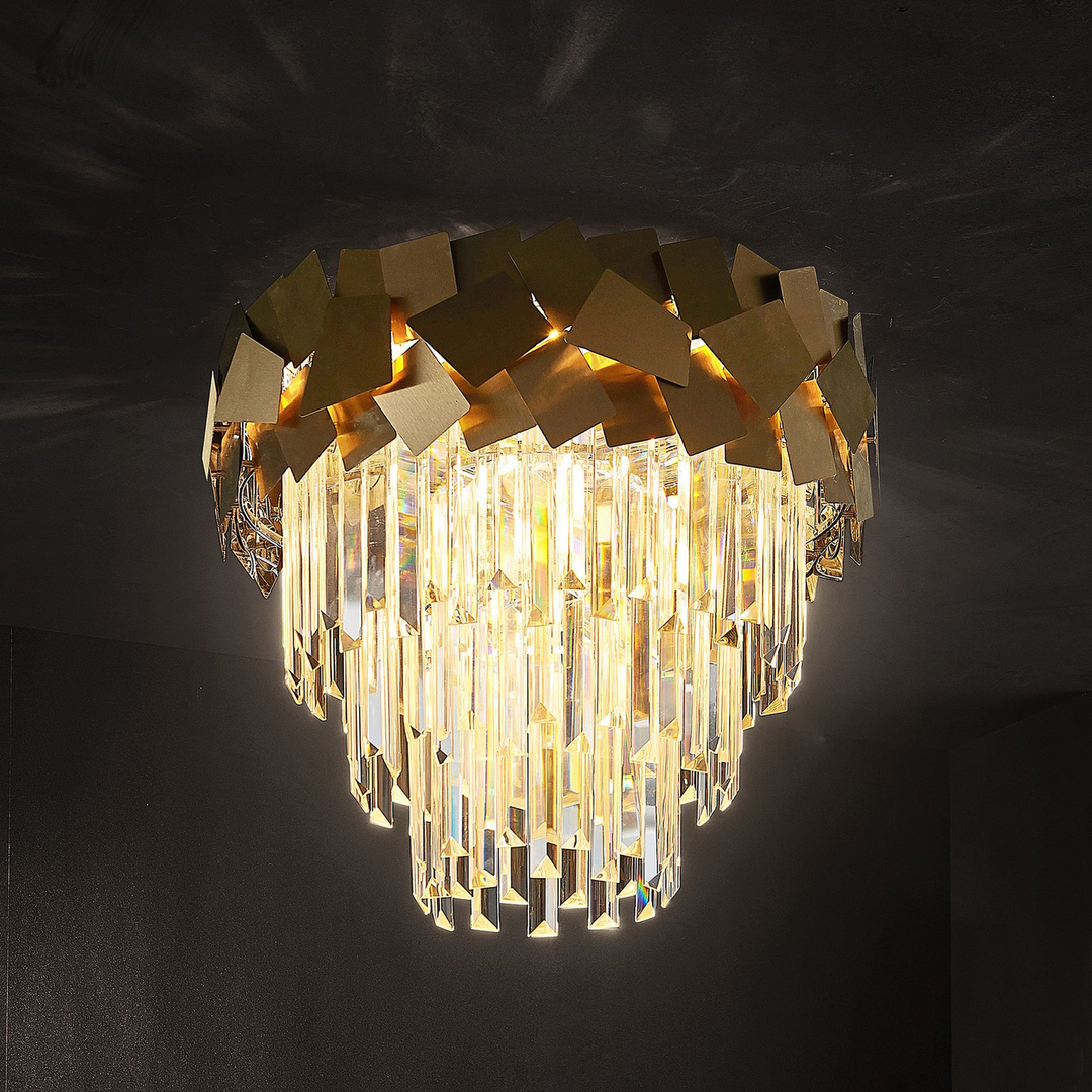 Lucande Miraia Kristall Deckenleuchte Gold Lampe Leuchte Spot Siehe Text/Foto B-Ware - 4251911700855