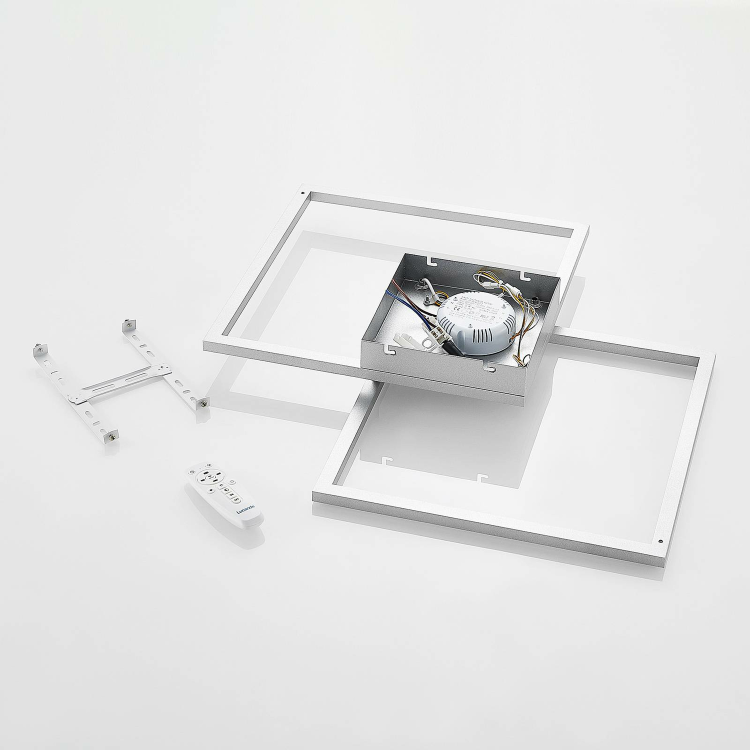 B-Ware Lucande Muir Led Deckenlampe Deckenlampe Lampe Leuchte 32 Watt Warmweiß Silber - 4251096596496
