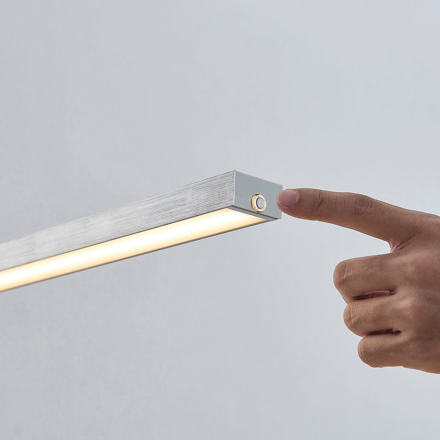 B-Ware Led Hängeleuchte Pendelleuchte Lucande Myron Aluminium Touchdimmer Höhenverst82