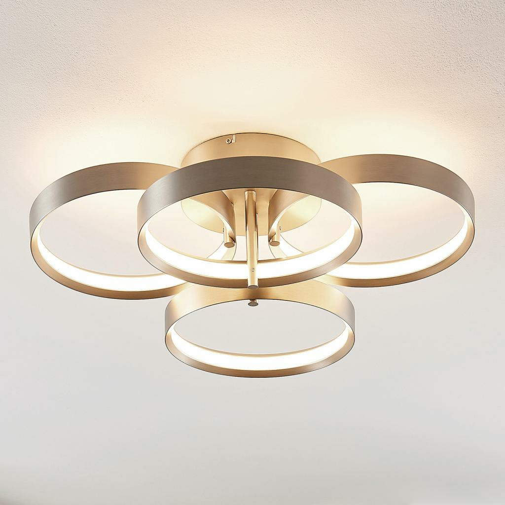 B-Ware Lucande Naylia Led Deckenlampe Deckenlampe Lampe Leuchte Decke Nickel Dimmbar - 4251096574128