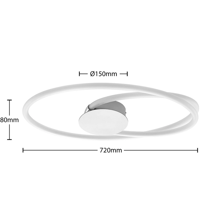 Lucande Ovala Led Deckenleuchte Lampe Decke 72 Cm Dimmbar Spot Siehe Text/Foto B-Ware - 4251096579987