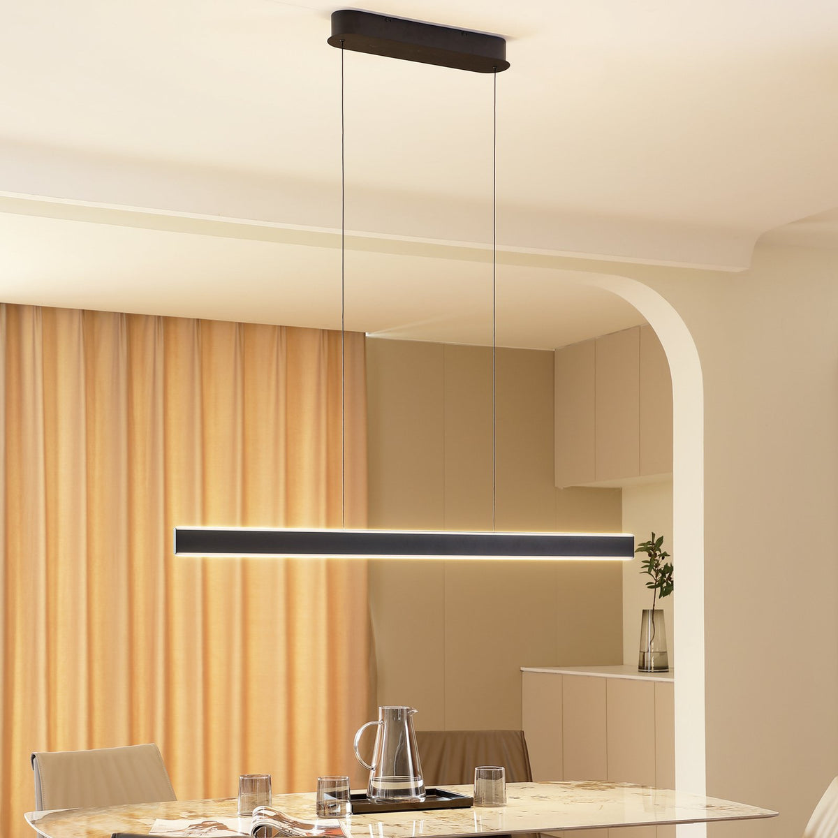 LED Pendelleuchte Hängelampe Lucande Philine schwarz Eisen dimmbar Wohnzimmer La - 4251911765618