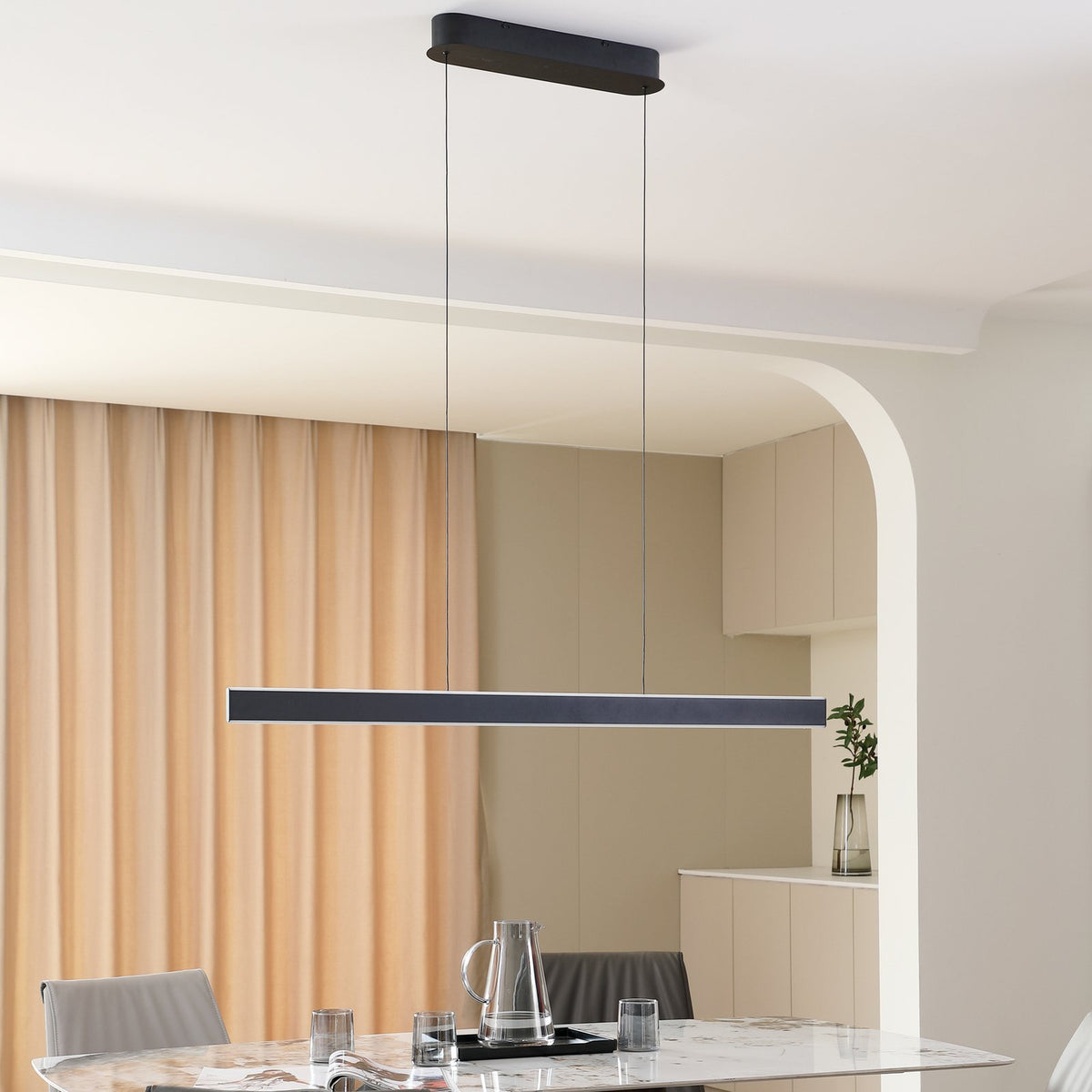 LED Pendelleuchte Hängelampe Lucande Philine schwarz Eisen dimmbar Wohnzimmer La - 4251911765618