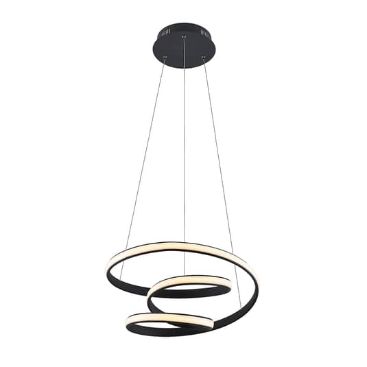 B-Ware Lucande Sakina Led Hängeleuchte Hängeleuchte Lampe Leuchte Sandschwarz ø 48cm - 4251096594805