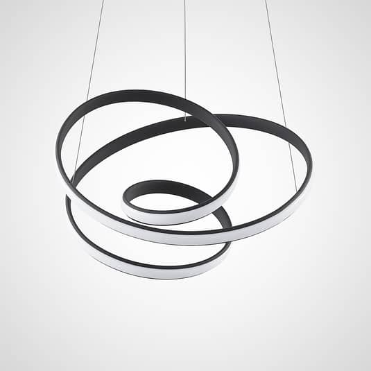B-Ware Lucande Sakina Led Hängeleuchte Hängeleuchte Lampe Leuchte Sandschwarz ø 48cm - 4251096594805