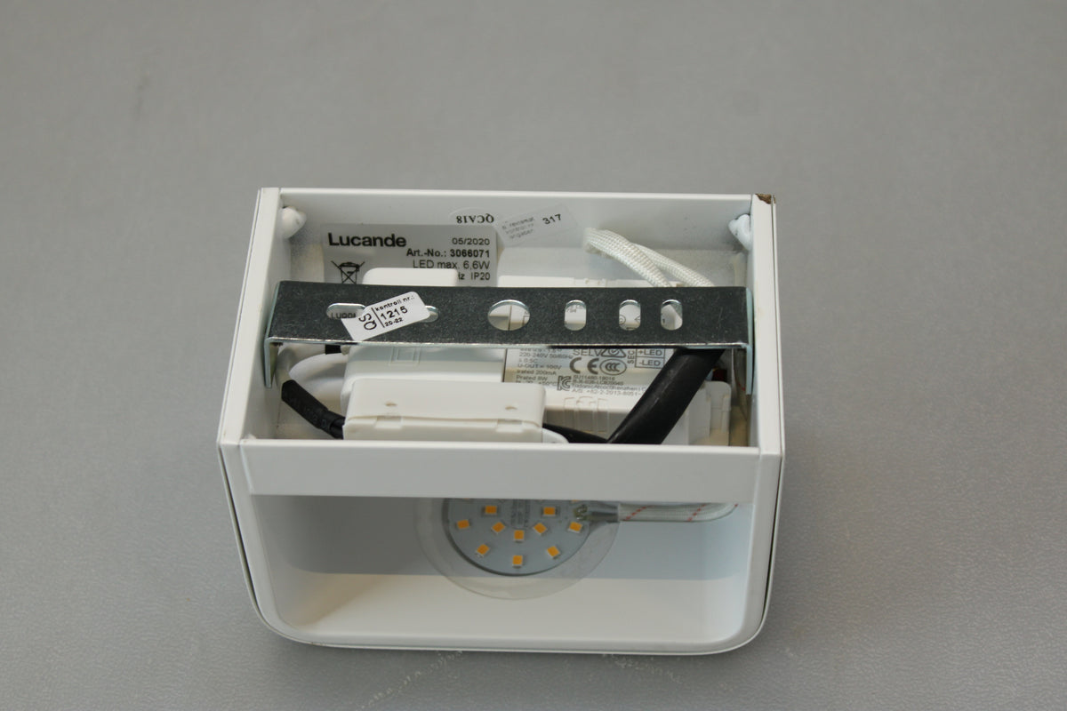 Lucande Wandleuchte Wandlampe Sessa LED Weiß 13 cm Leuchte SIEHE TEXT/FOTO - 4251096577082