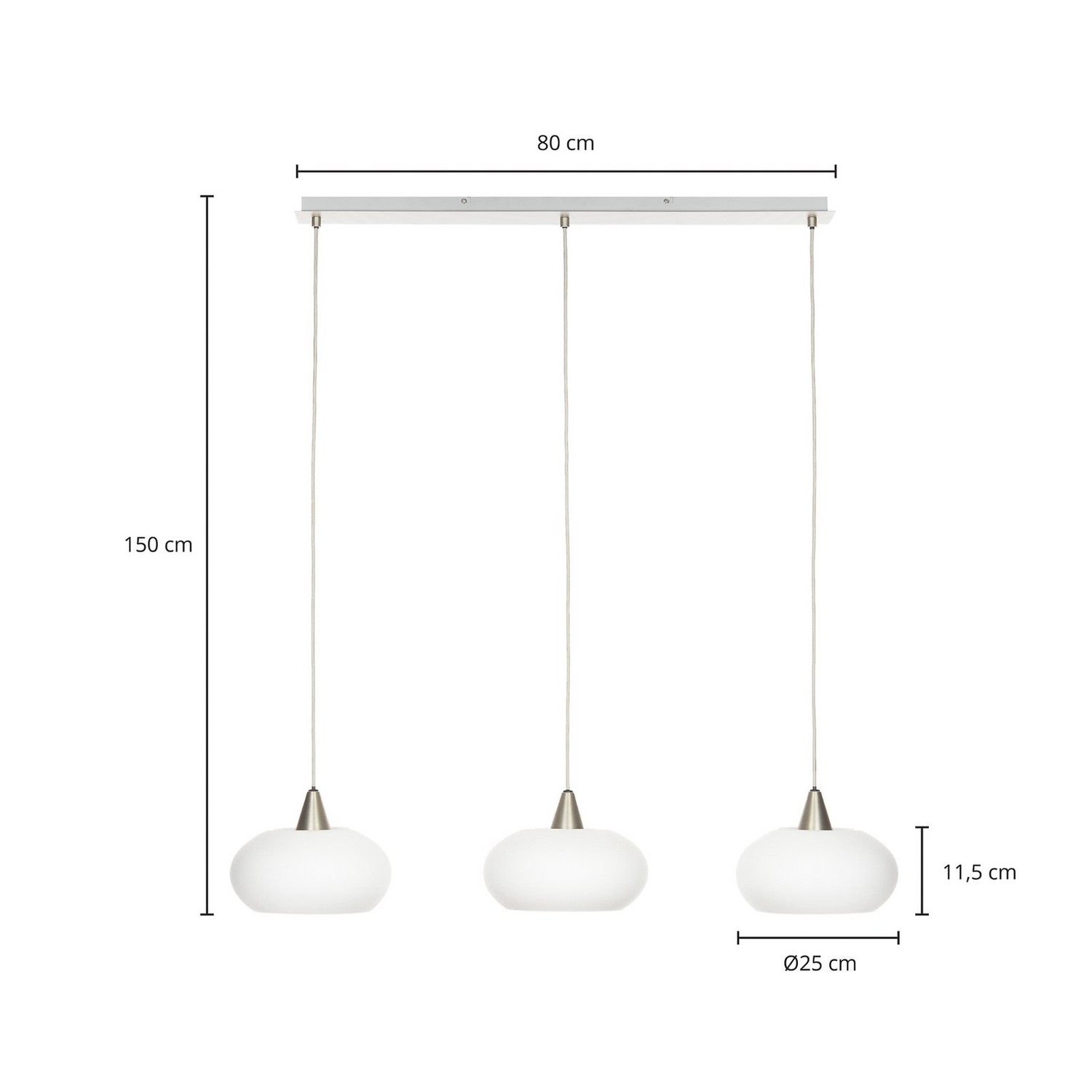Suspension Lucande Sharvil de qualité B, plafonnier, suspension, lampe, éclairage, nickel W116