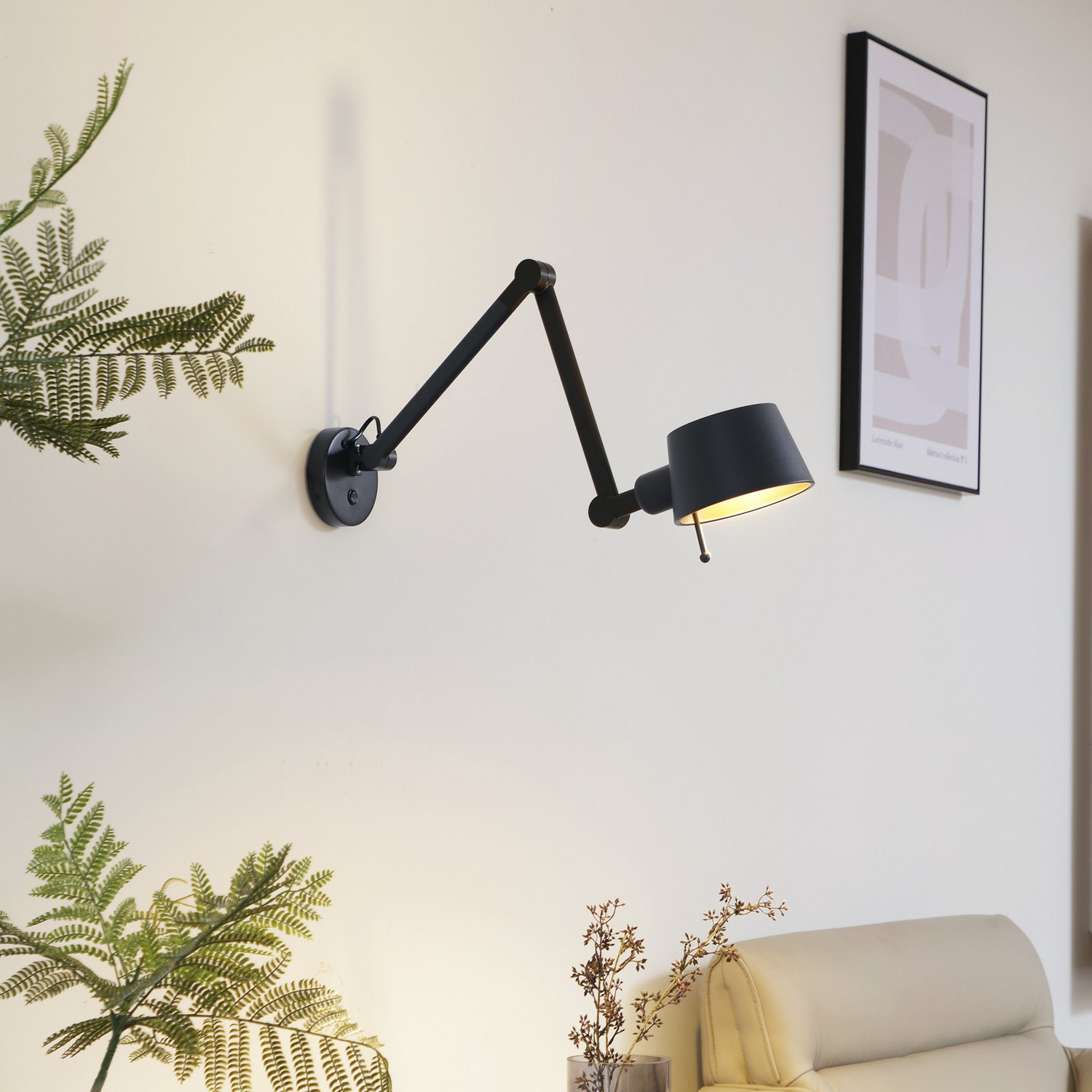 B-Ware Lucande Silka Verstellbar E27 Wandleuchte Wandlampe Leuchte Lampe Led Schwarz