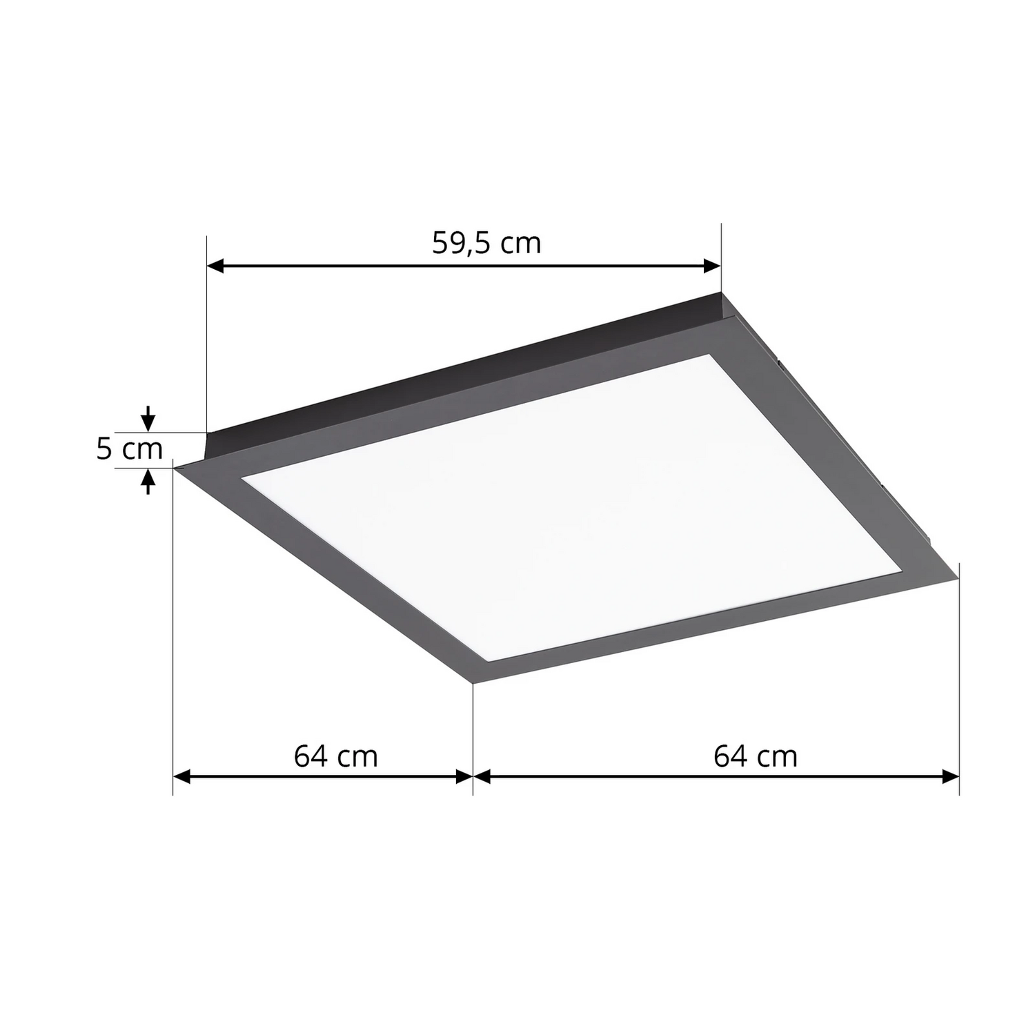B-Ware Lucande Smart Led Deckenlampe Leicy Schwarz 65 Cm Rgb Cct Deckenleuchte Lampe335 - 4251911766325