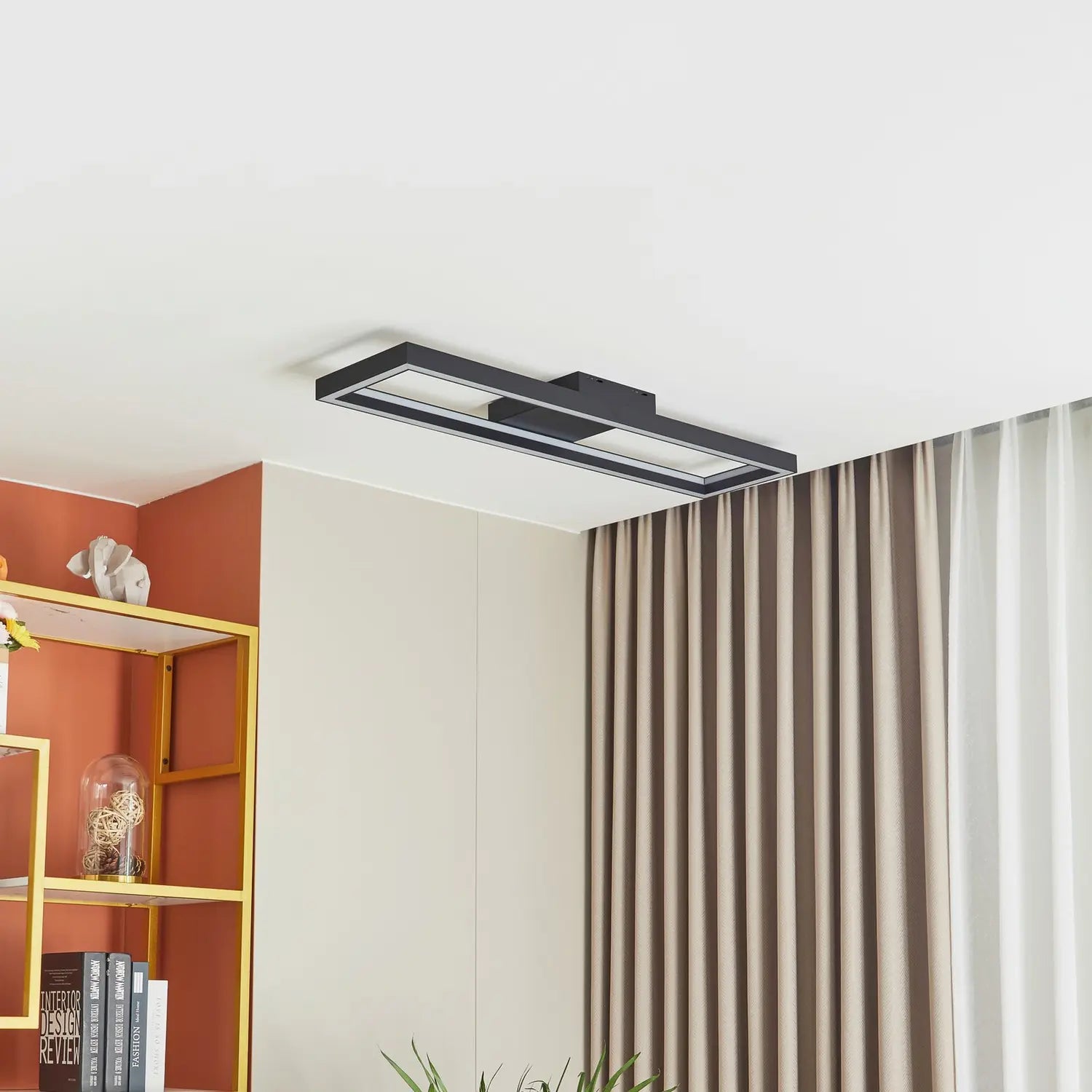 B-Ware Lucande Deckenleuchte Lampe Led Smart Schwarz Rgbw Fernbedienung Wlan Tuya