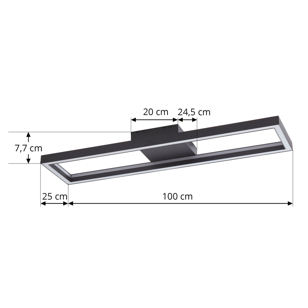 Lucande Deckenleuchte Lampe LED Smart schwarz RGBW Fernbedienung WLAN Tuya - 4251911765977